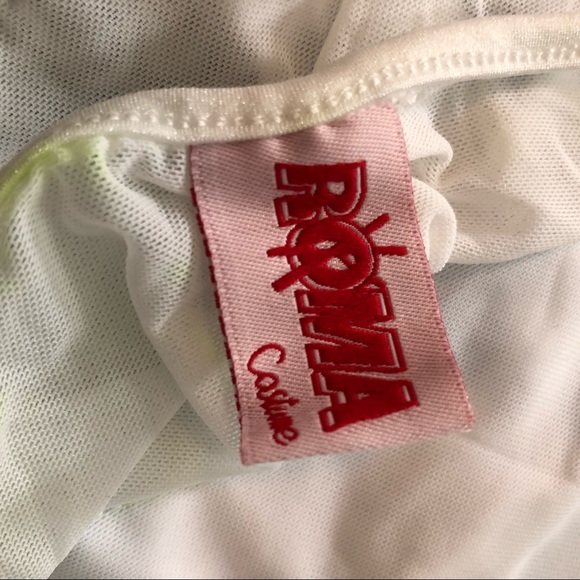 Mesh tie dye halter with leaf appliqué - Picture 5 of 6